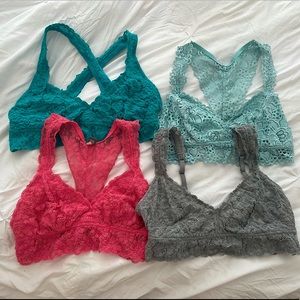 4 AERIE bralettes Large